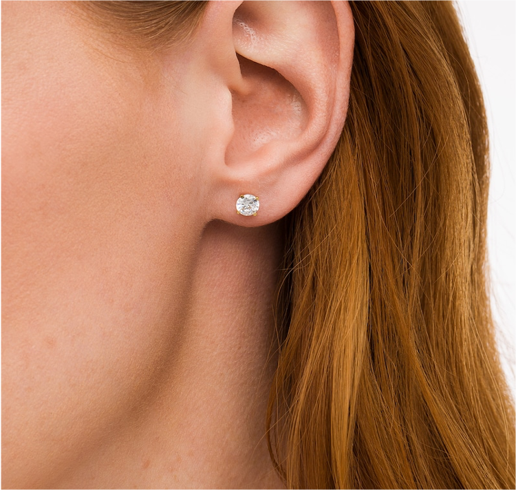 Diamond Solitaire Stud Earrings - 1.00 ct