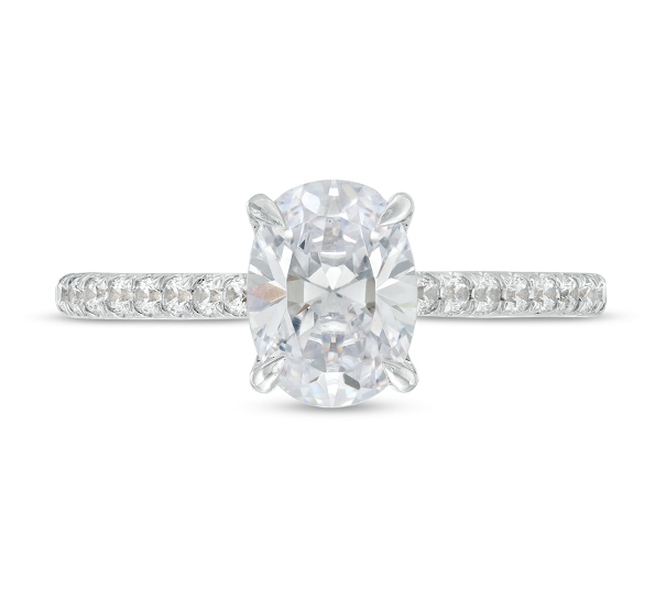 Diamond Solitaire (with Side Accent) Ring - 1.75 ct