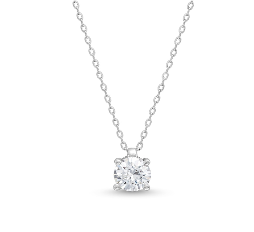 Diamond Solitaire Pendant Necklace - 0.50 ct