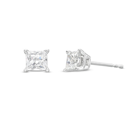 Diamond Solitaire Stud Earrings - 0.90 ct