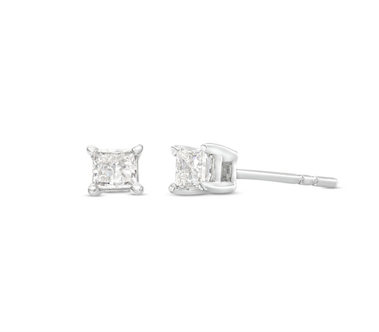 Diamond Solitaire Stud Earrings - 0.40 ct
