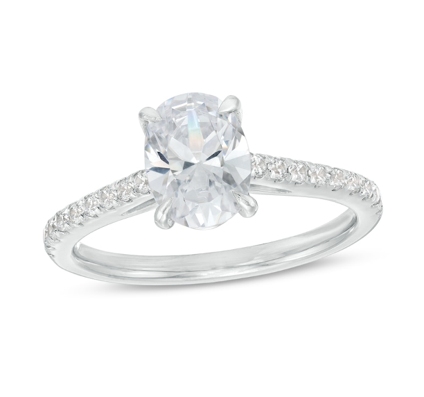 Diamond Solitaire (with Side Accent) Ring - 1.75 ct