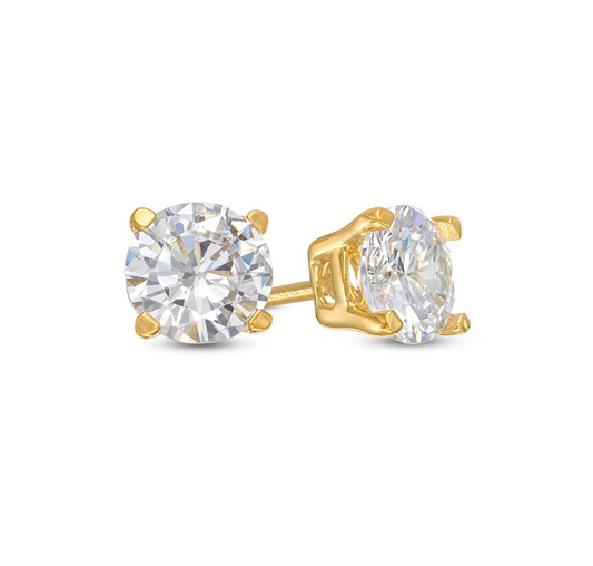 Diamond Solitaire Stud Earrings - 1.00 ct