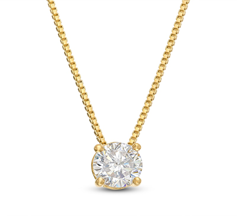 Diamond Solitaire Pendant Necklace - 0.50 ct