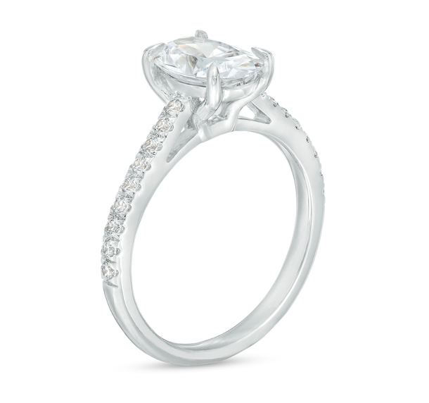 Diamond Solitaire (with Side Accent) Ring - 1.75 ct